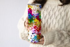20 Oz Watercolor Splash Glitter Tumbler Wrap Product Image 3
