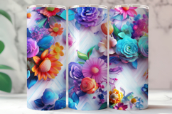 Colorful Flower Tumbler Digital Download Product Image 2