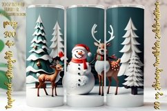 3D Cute Christmas Design 20 Oz Skinny Tumbler Png Product Image 3