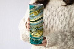 20 Oz Green Marble Glitter Agate Liquid Tumbler Warps Product Image 3