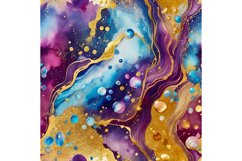 Abstract Gold Glitter Bubbles Marble Tumbler Wrap Product Image 3