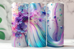 Elegant Flower 20oz Tumbler Wrap | Pastel Flowers Product Image 3