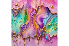 Abstract Gold Glitter Marble Tumbler Wrap Product Image 3