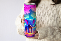 20 oz Neon Elephant Skinny Tumbler Product Image 2