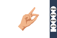 Human hand showing pinch gesture with index finger and thumb Product Image 1