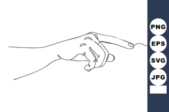 Minimalist continuous line drawing of pointing hand gesture Product Image 1