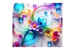 Swirl Flower 20oz Tumbler Wrap | Sublimation Design Product Image 4