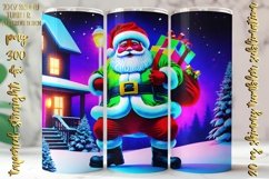 Watercolor Neon Christmas Design 20 Oz Skinny Tumbler Png Product Image 4