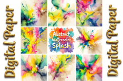 100 Abstract Watercolor Splash Backgrounds Product Image 16