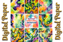 Abstract Fluid Ink Watercolor Digital Paper Product Image 19