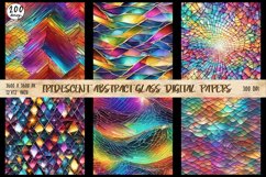 200 Iridescent Abstract Glass Digital Papers Bundle Product Image 4