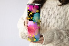 20 Oz Watercolor Splash Glitter Tumbler Wrap Product Image 4