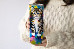 20 Oz Skinny Tumbler Cute Kitten Oil Painting Wrap Product Image 4