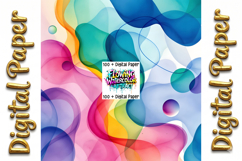 Flowing Watercolor Abstract Digital Paper Bundle Product Image 18