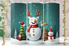 3D Cute Christmas Design 20 Oz Skinny Tumbler Png Product Image 5