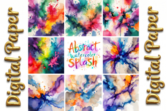 100 Abstract Watercolor Splash Backgrounds Product Image 17