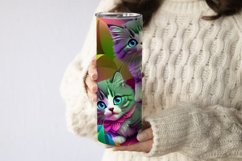 20 Oz Skinny Tumbler Watercolor Cute Kitten Wrap Product Image 6
