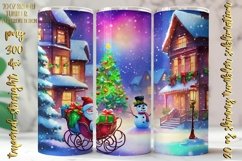 Watercolor Neon Christmas Design 20 Oz Skinny Tumbler Png Product Image 5