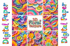 3D Flower Texture Paper Pack Product Image 6