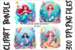 80 Mermaid Clipart Bundle, Cute Mermaid Clipart Product Image 6