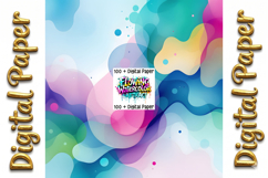 Flowing Watercolor Abstract Digital Paper Bundle Product Image 20