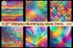 200 Iridescent Abstract Glass Digital Papers Bundle Product Image 7