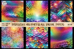 200 Iridescent Abstract Glass Digital Papers Bundle Product Image 8