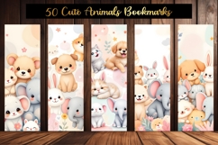50 Printable Cute Animal Bookmarks Set Digital Book Markers Product Image 8