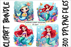 80 Mermaid Clipart Bundle, Cute Mermaid Clipart Product Image 8