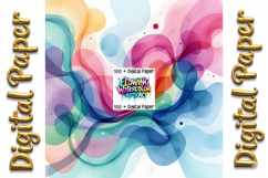 Flowing Watercolor Abstract Digital Paper Bundle Product Image 22