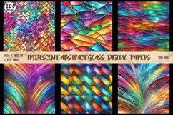 200 Iridescent Abstract Glass Digital Papers Bundle Product Image 9