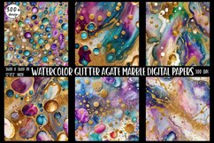 300 Glitter Agate Marble Digital Papers Product Image 9