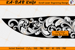 KA-BAR Knives Knife Scrollwork Laser Engraving Design File
