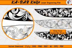 KA-BAR Knives Knife Scrollwork Laser Engraving Design File