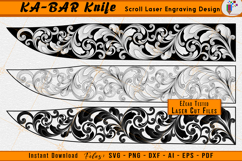 KA-BAR Knives Knife Scrollwork Laser Engraving Design File