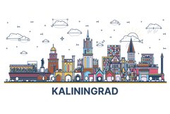 Outline Kaliningrad Russia city skyline. Product Image 1