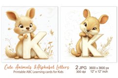 Cute Kangaroo, Animal Alphabet Letters ABC Printable cards Product Image 1