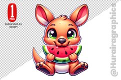 Cute Kangaroo Clipart - PNG File Product Image 1