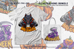 Halloween Night Creatures Pumpkin Monsters Creepy Werewolf Product Image 2