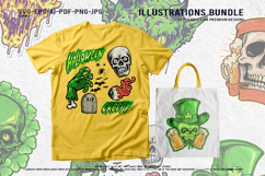 Toxic Skulls and Shamrock Spirits of Darkness Vector set Product Image 2