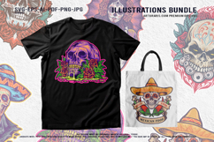 Mexican Festival Skulls and Día de los Muertos Illustration Product Image 2