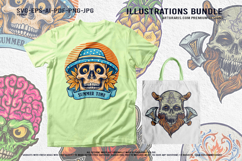 Summer skull art collection cowboy bandit pineapple zombie Product Image 2