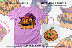 Halloween Festival Vector Set With Creepy Pumpkin Characters Product Image 2