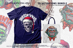 Dark Santa Claus Creepy Christmas Vector Bundle Product Image 2