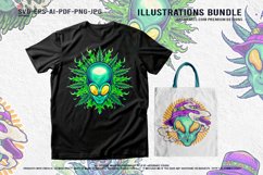 Royal Alien Weed Art Set Bold and Funky Cannabis Graphics Product Image 2