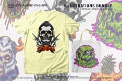 Creepy skull artwork slime demon pineapple gothic warrior Product Image 2