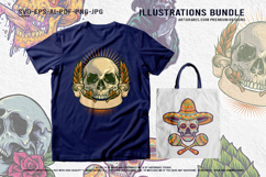 Horror skull collection with sombrero rose reaper and creepy Product Image 2