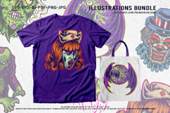 Spooky bat monster zombie nurse clown death horror artwork Product Image 2