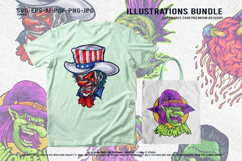Creepy punk zombie clown witch and horror creatures Product Image 2