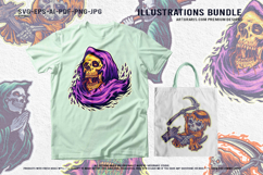 Evil Skull Reaper Creepy Figures Illustration Product Image 2